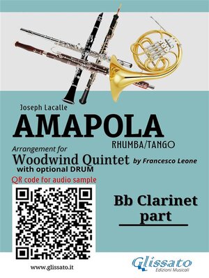cover image of Bb Clarinet part of "Amapola" for Woodwind Quintet